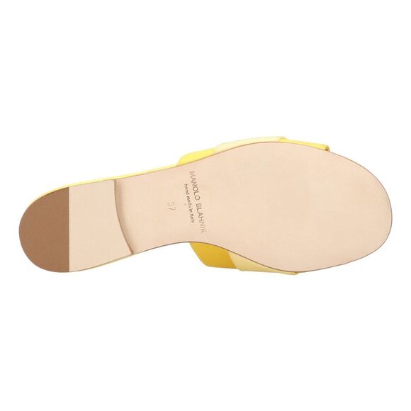 Manolo Blahnik Martamod Flat Yellow - Picture 5 of 6